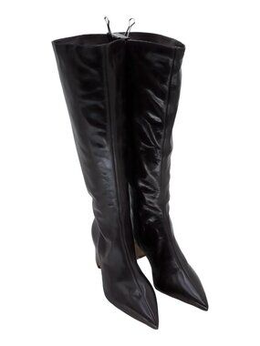 Arezzo Women's Julie Knee Pointed Toe Boots Grape Brown Size US 10M EU 40